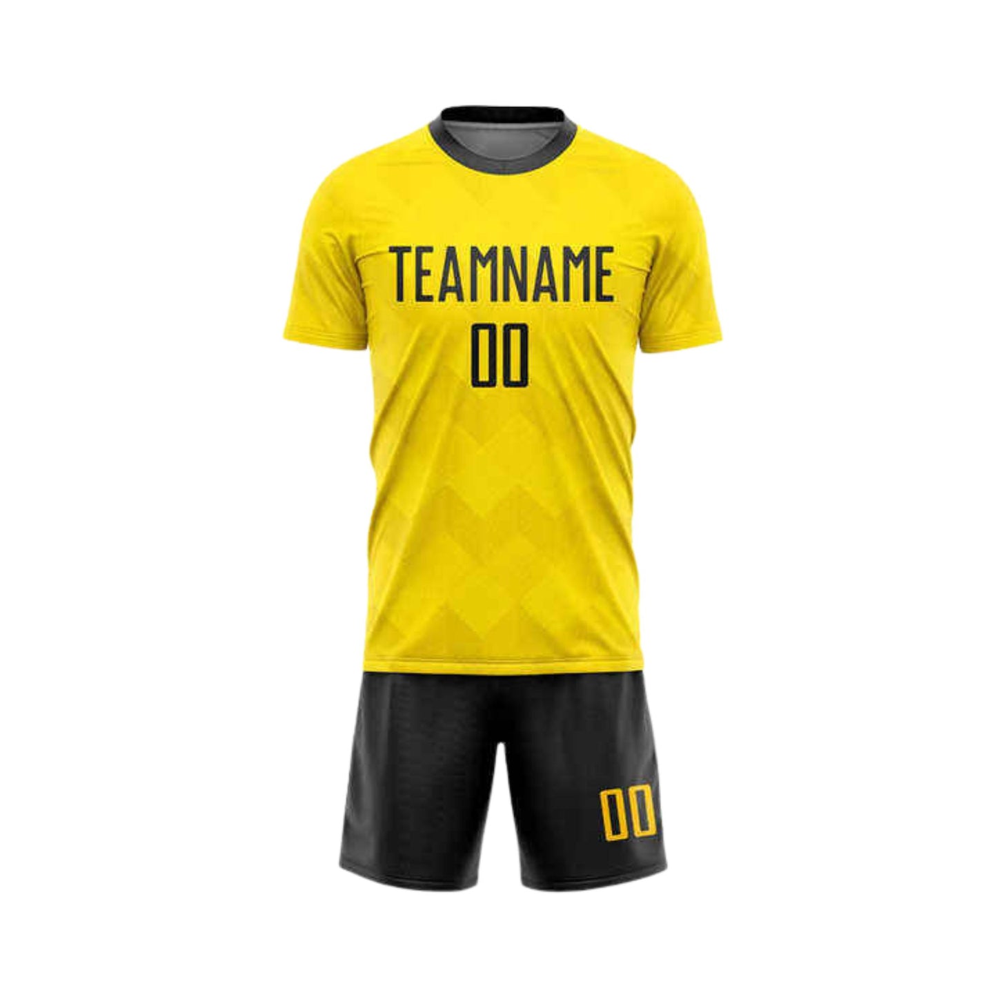 Kit Esportivo Amarelo Preto Simples Customizado 25/26