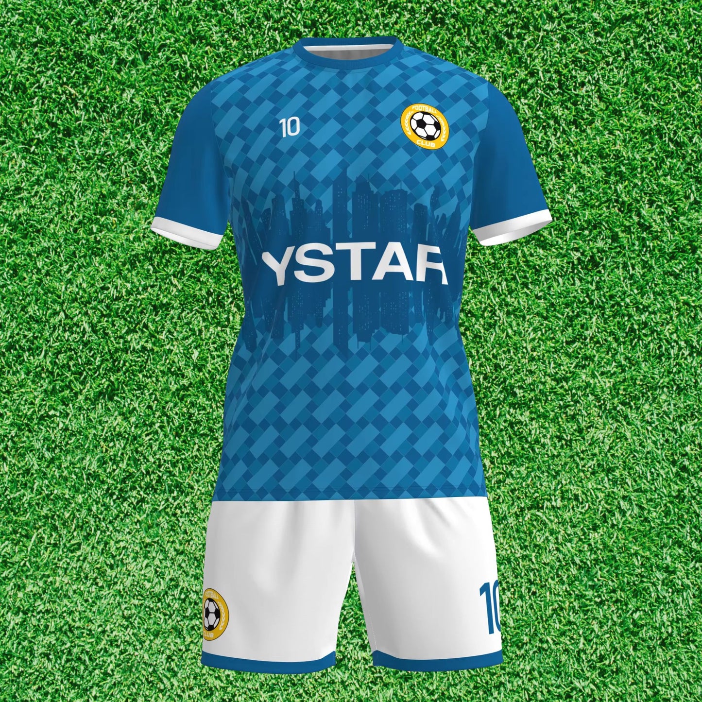 Camisa Futebol Azul e Branco Personalizado 26/27