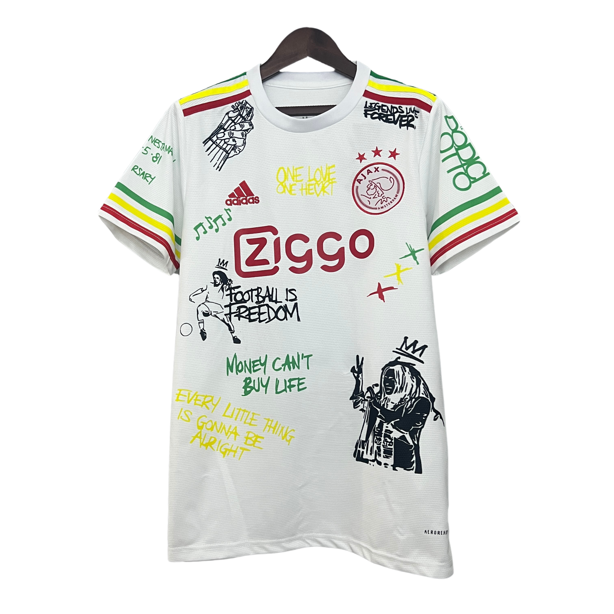 Camisa AFC Ajax Especial Bob Marley 25/26 Torcedor