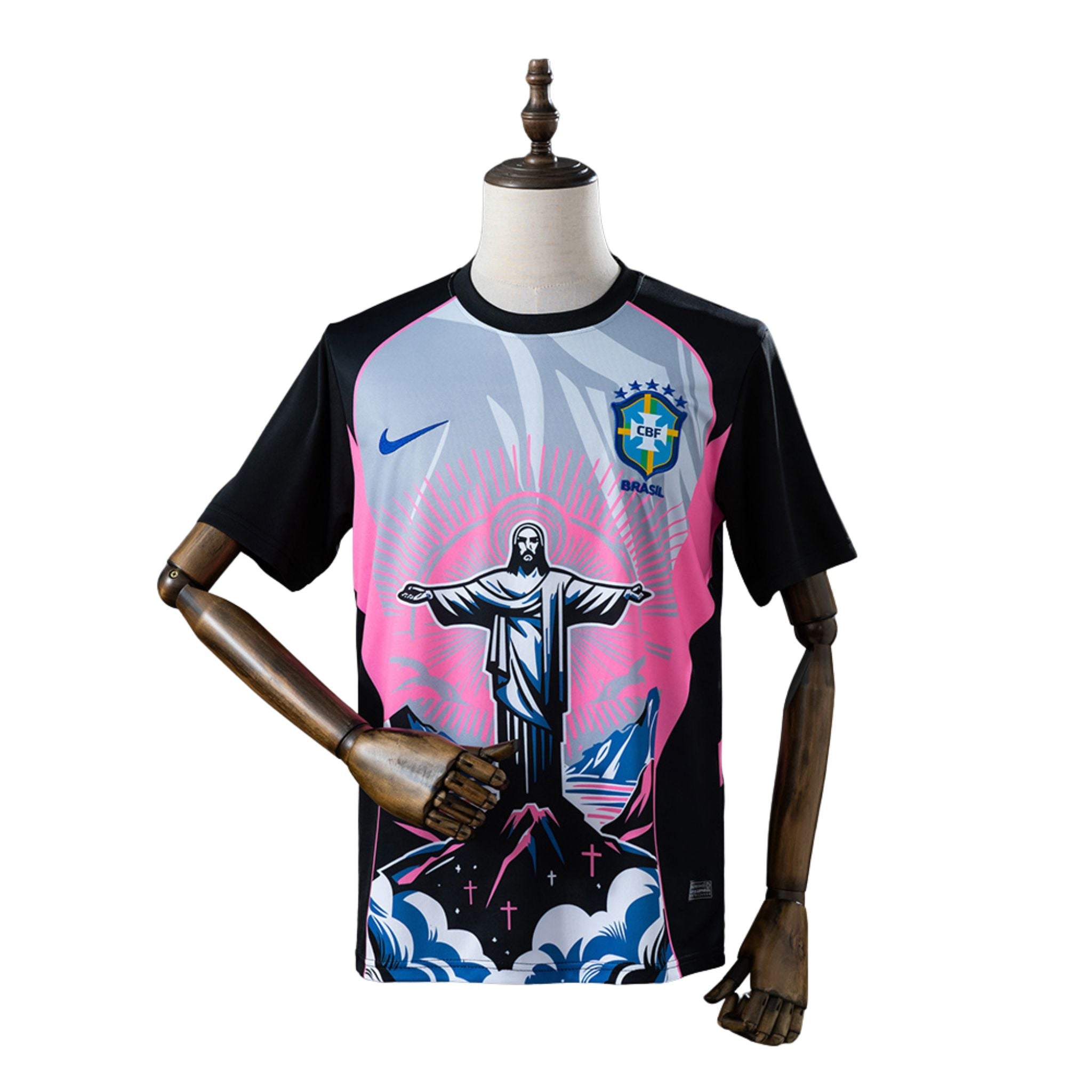 Camisa Brasil Cristo Rosa 2026 Torcedor