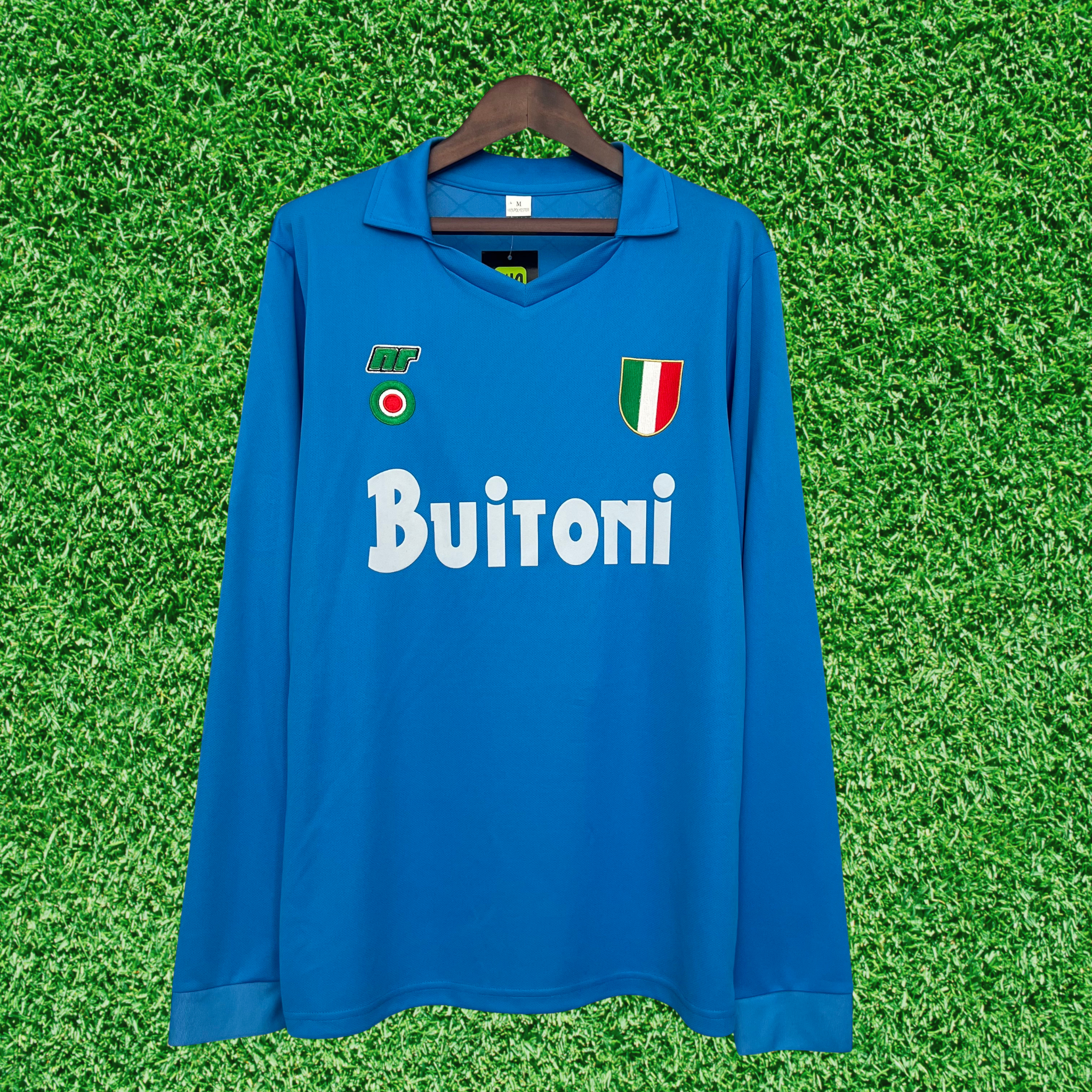 Camisa SSC Napoli I 87/88 Retrô Manga Longa