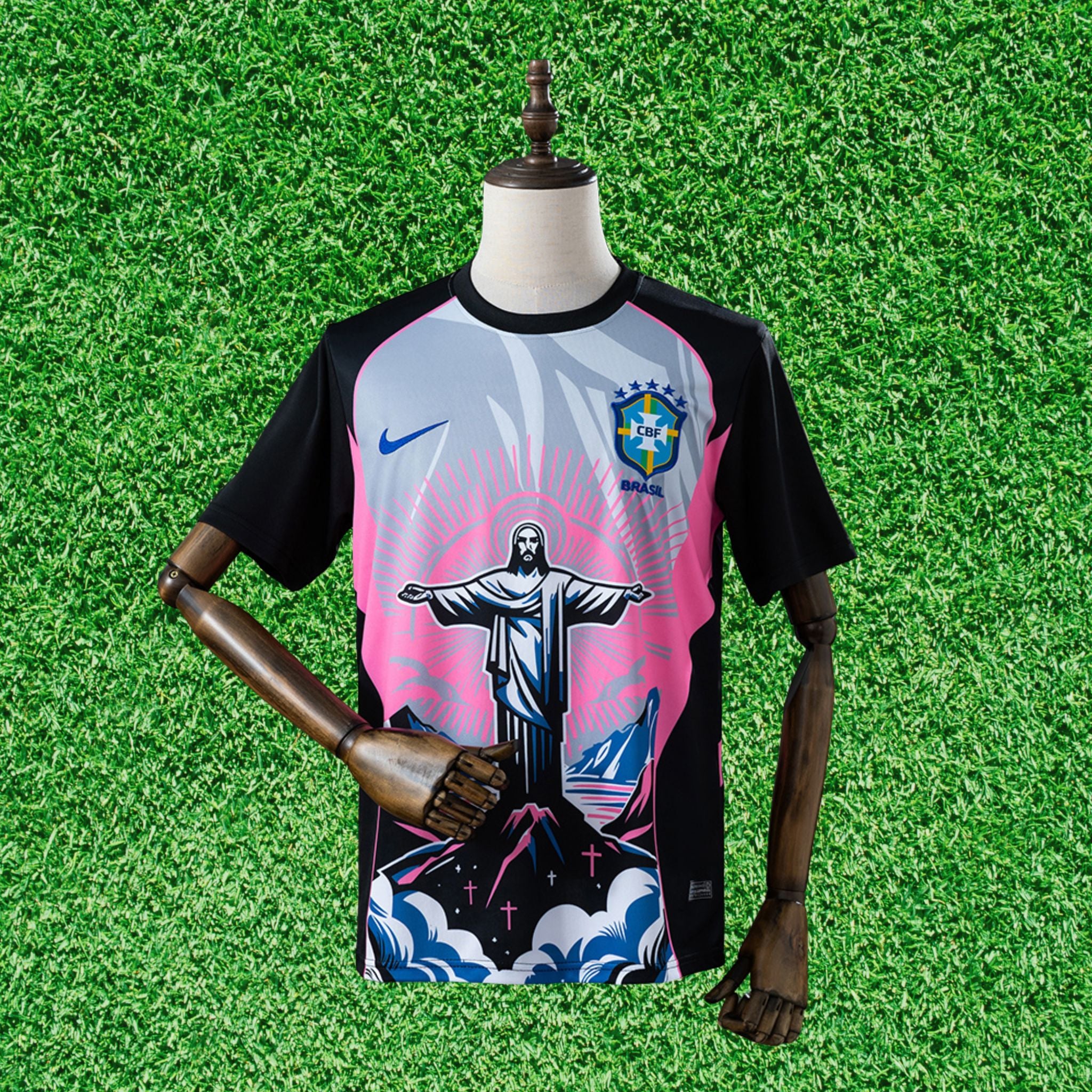 Camisa Brasil Cristo Rosa 2026 Torcedor