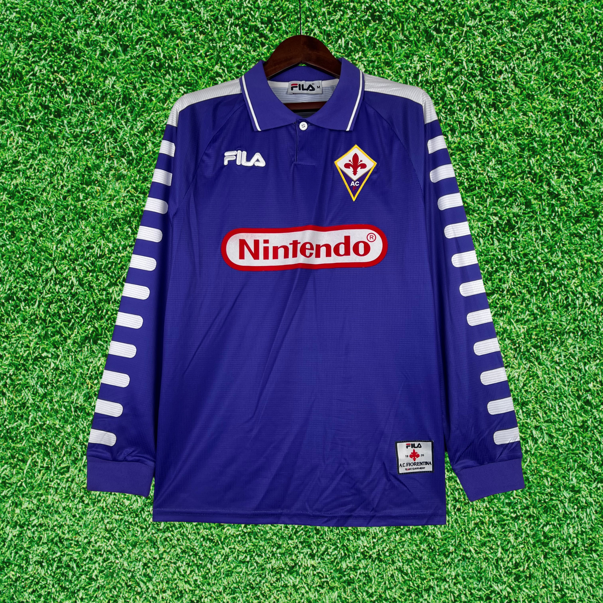Camisa ACF Fiorentina I 98/99 Retrô Manga Longa