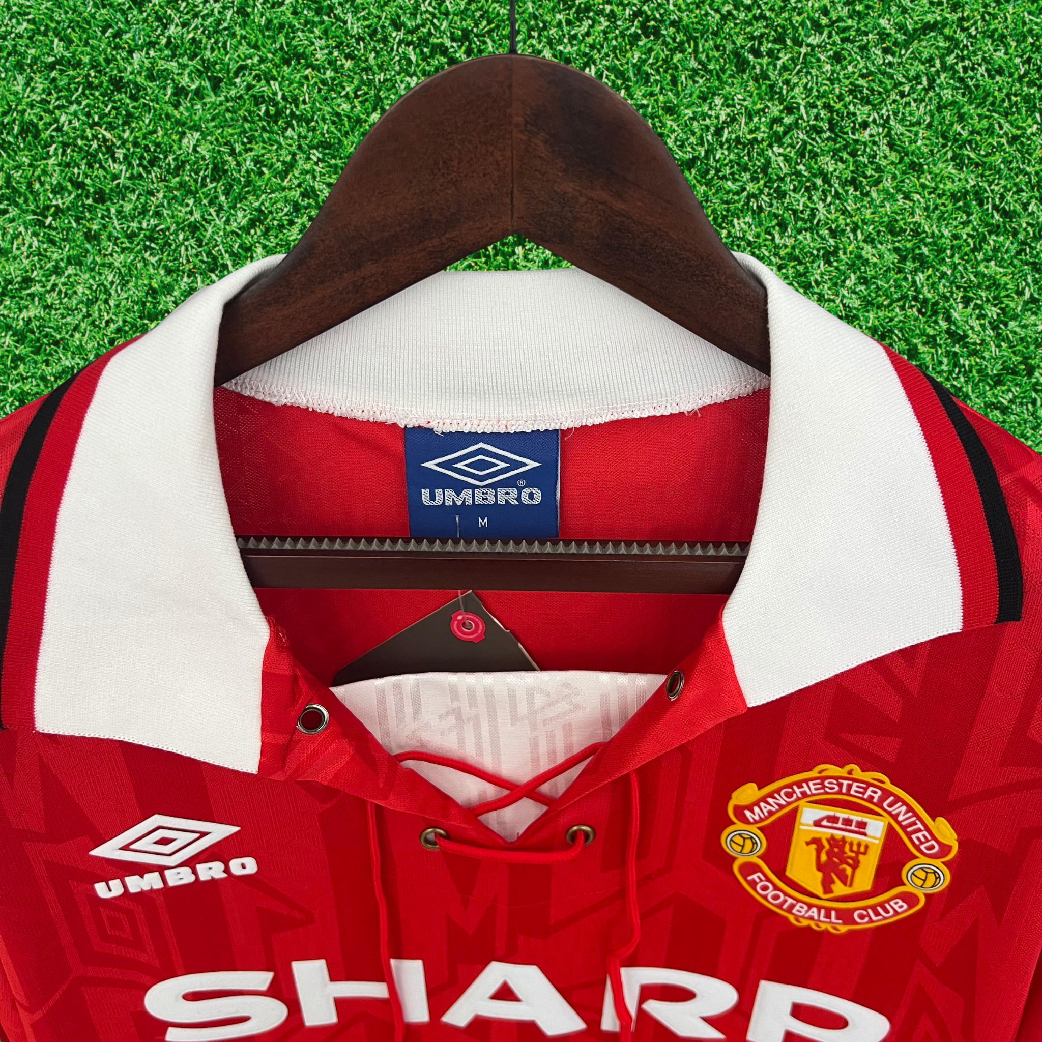 Camisa Manchester United I 92/94 Retrô Manga Longa