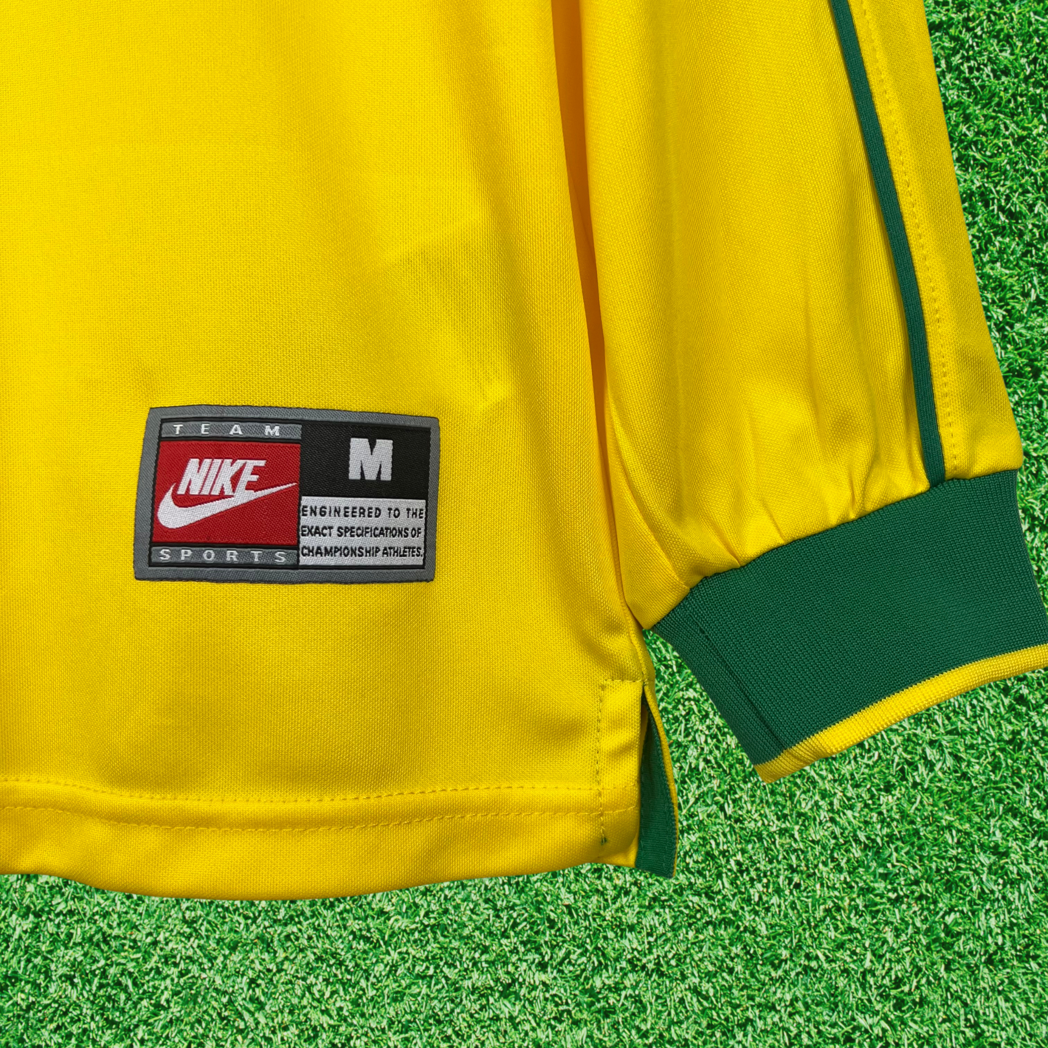 Camisa Brasil I 1998 Retrô Manga Longa