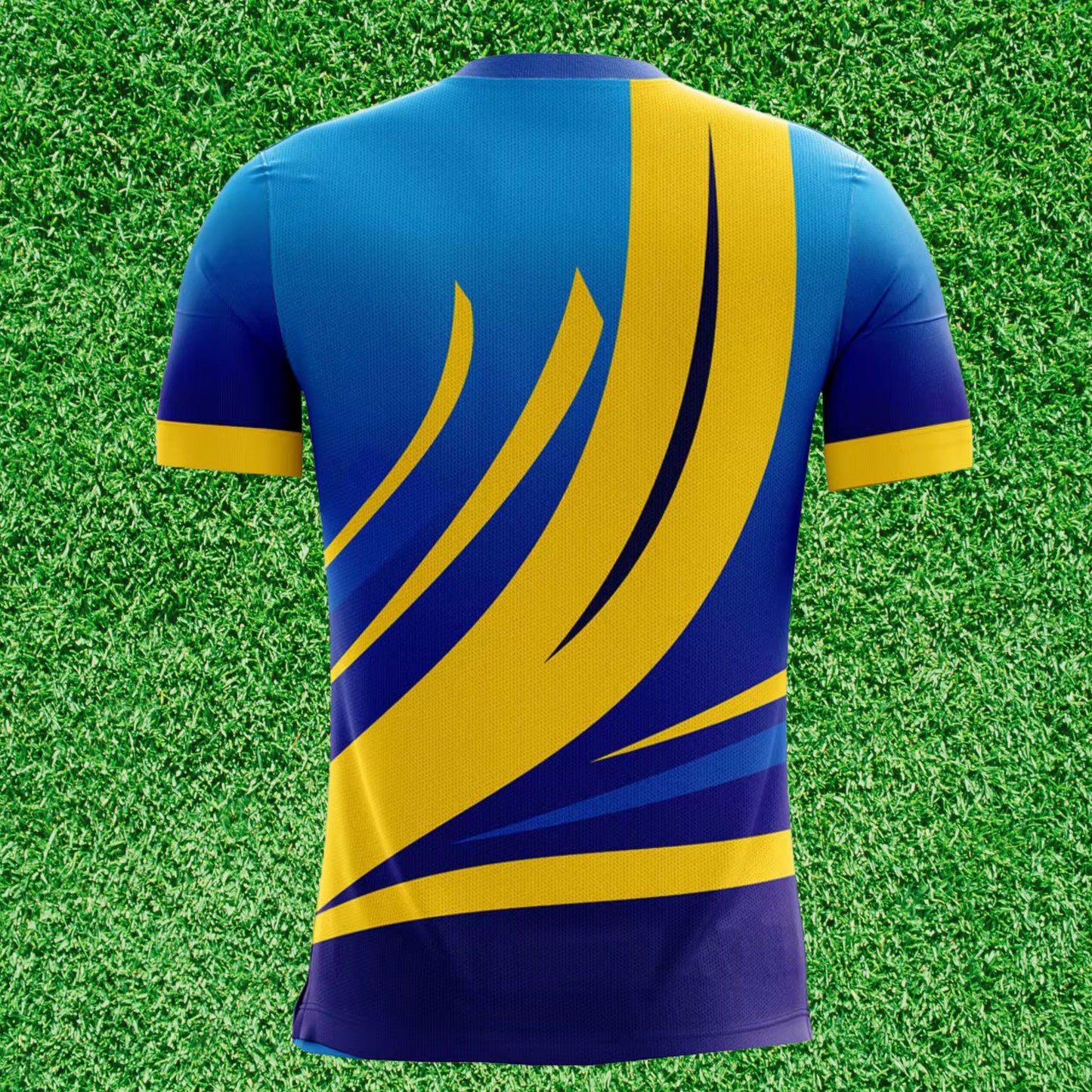 Camisa Futebol Azul e Amarelo Personalizado 25/26