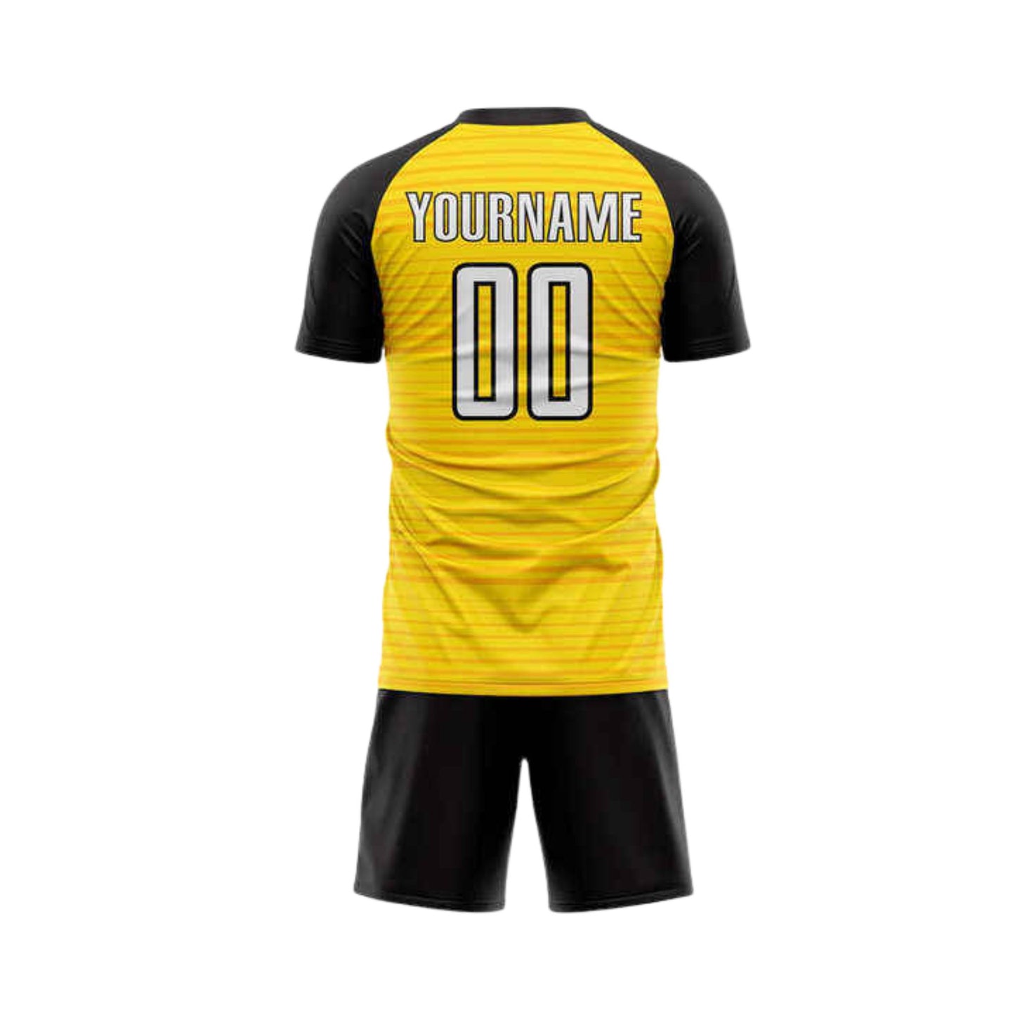 Kit Esportivo Amarelo Preto Faixa Customizado 25/26