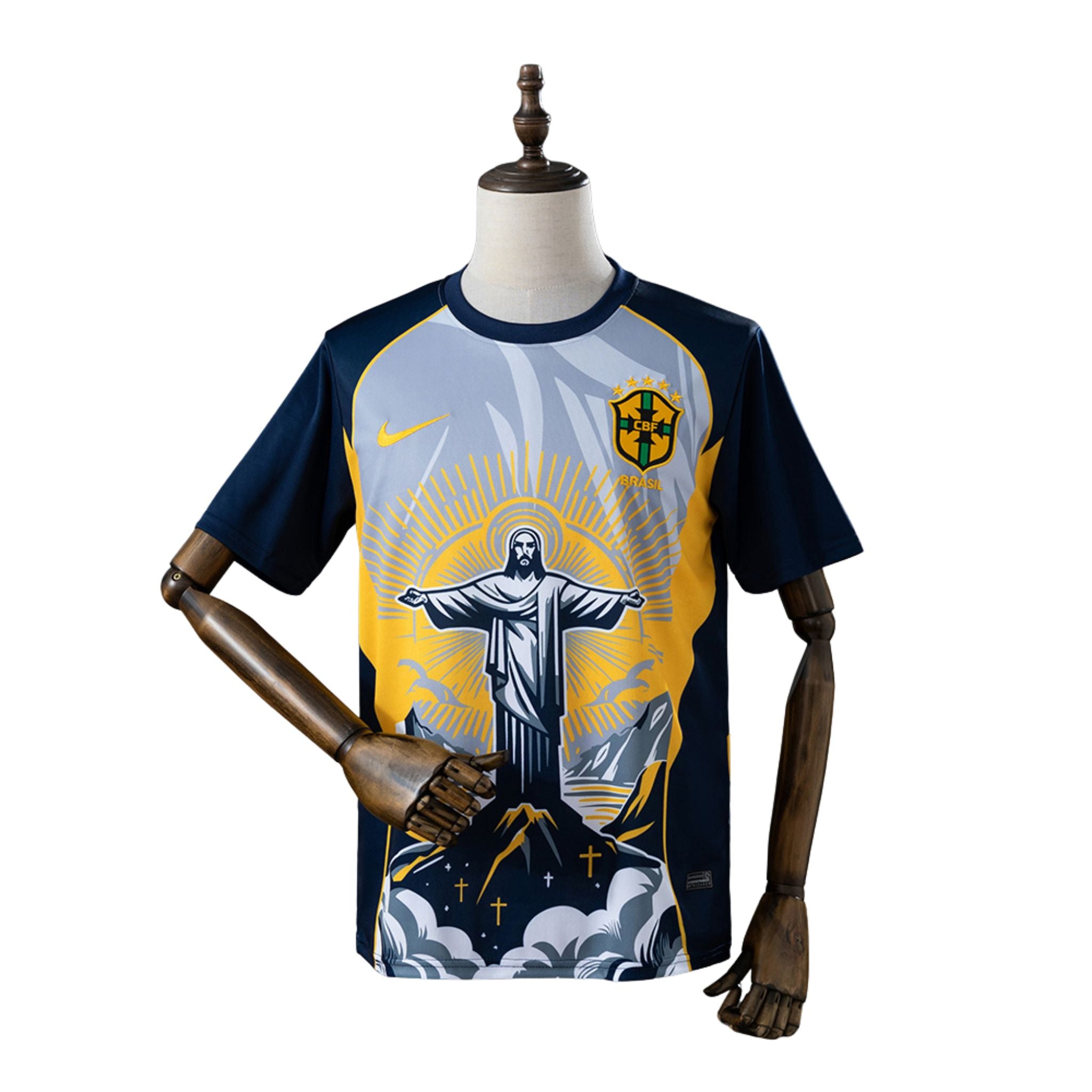 Camisa Brasil Cristo Amarela 2026 Torcedor