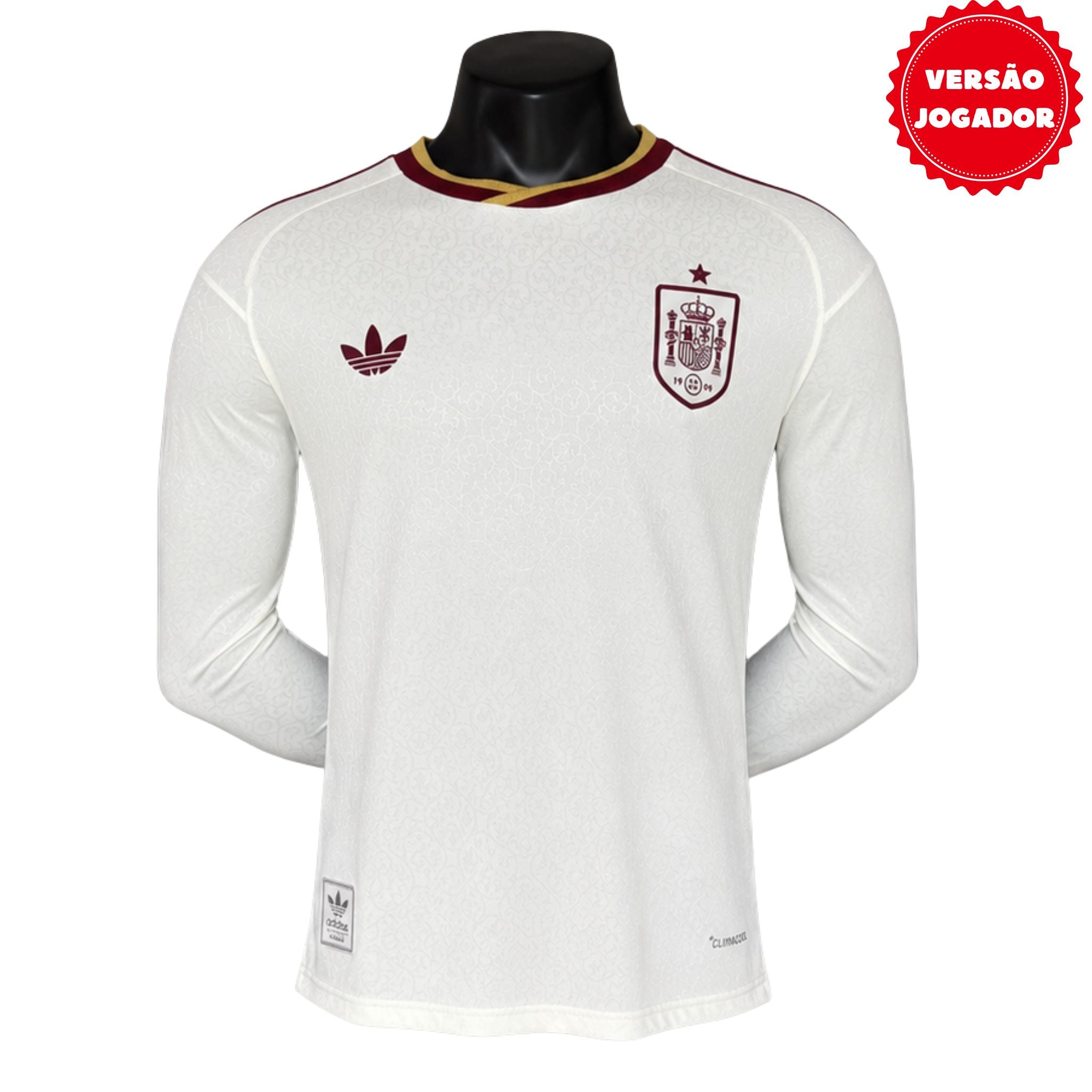 Camisa Espanha II 2026 Jogador Manga Longa