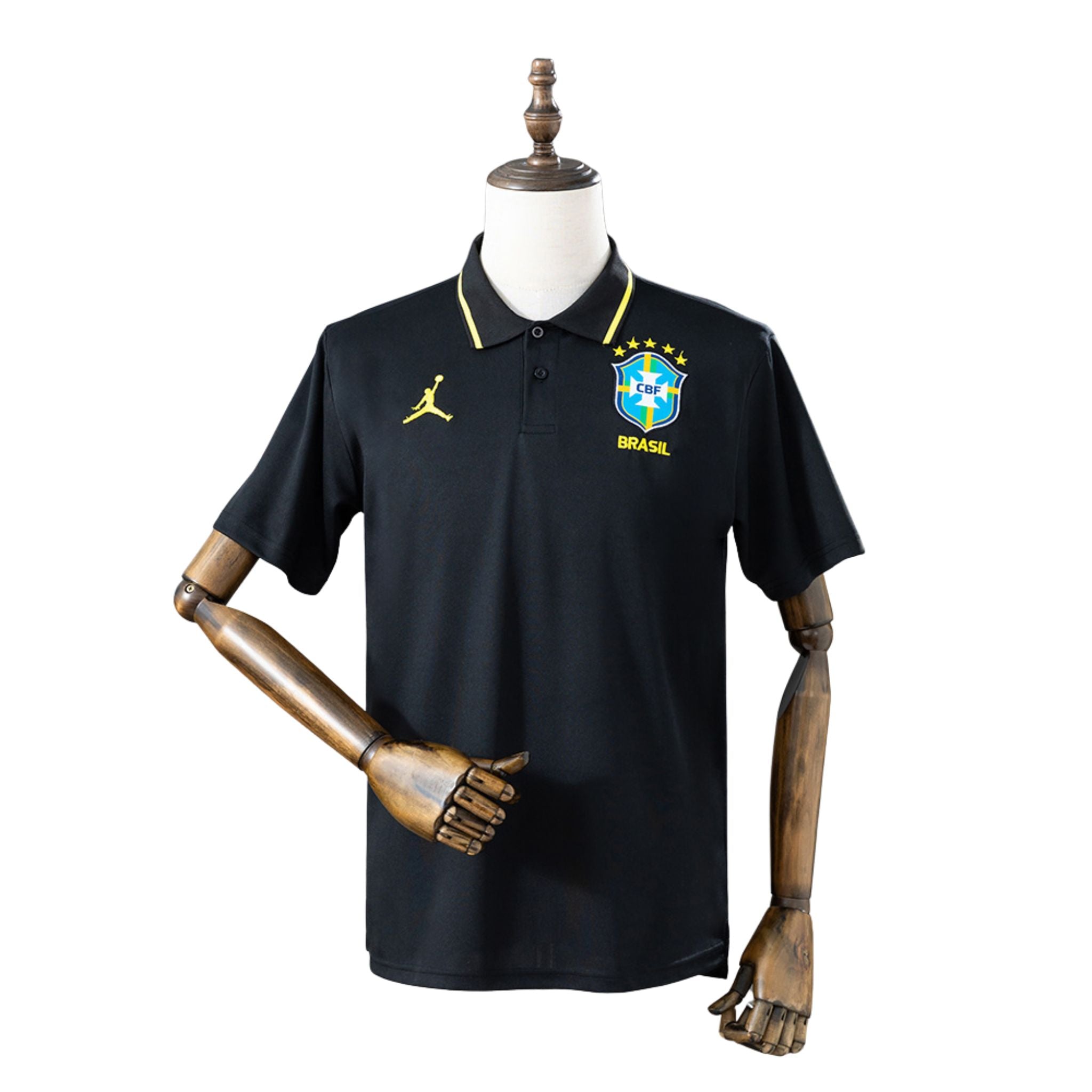 Camisa Brasil Preta 2026 Polo