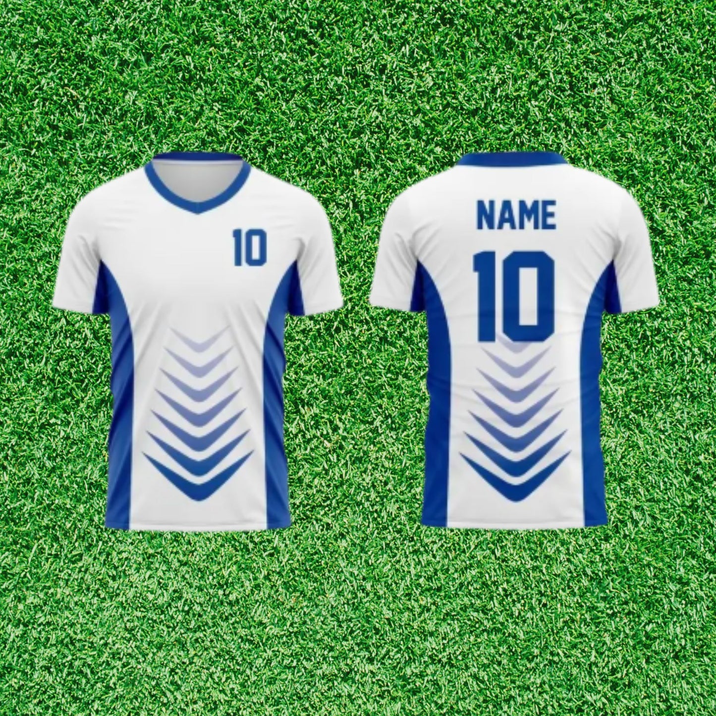 Camisa Futebol Azul e Branca Customizada 25/26