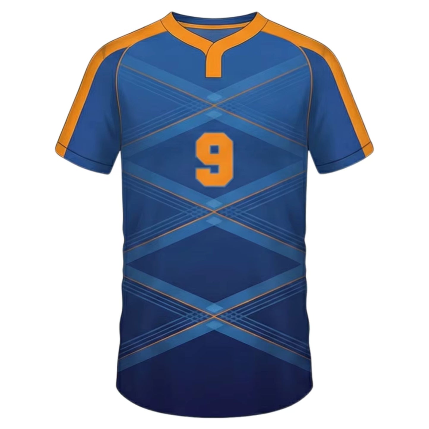 Camisa Futebol Azul e Laranja Customizado 25/26