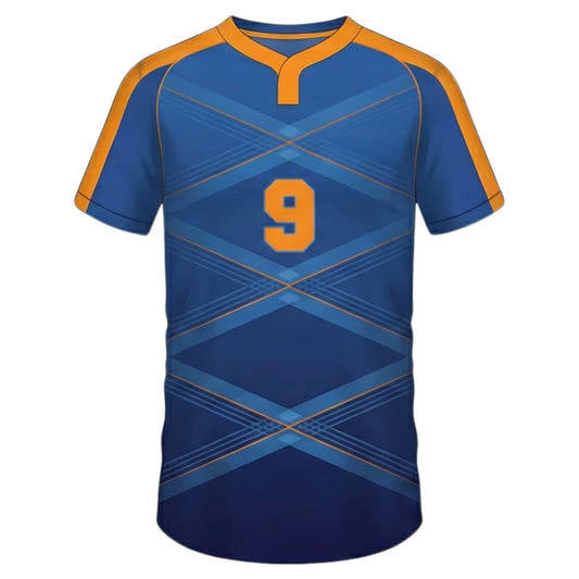 Camisa Futebol Azul e Laranja Customizado 25/26