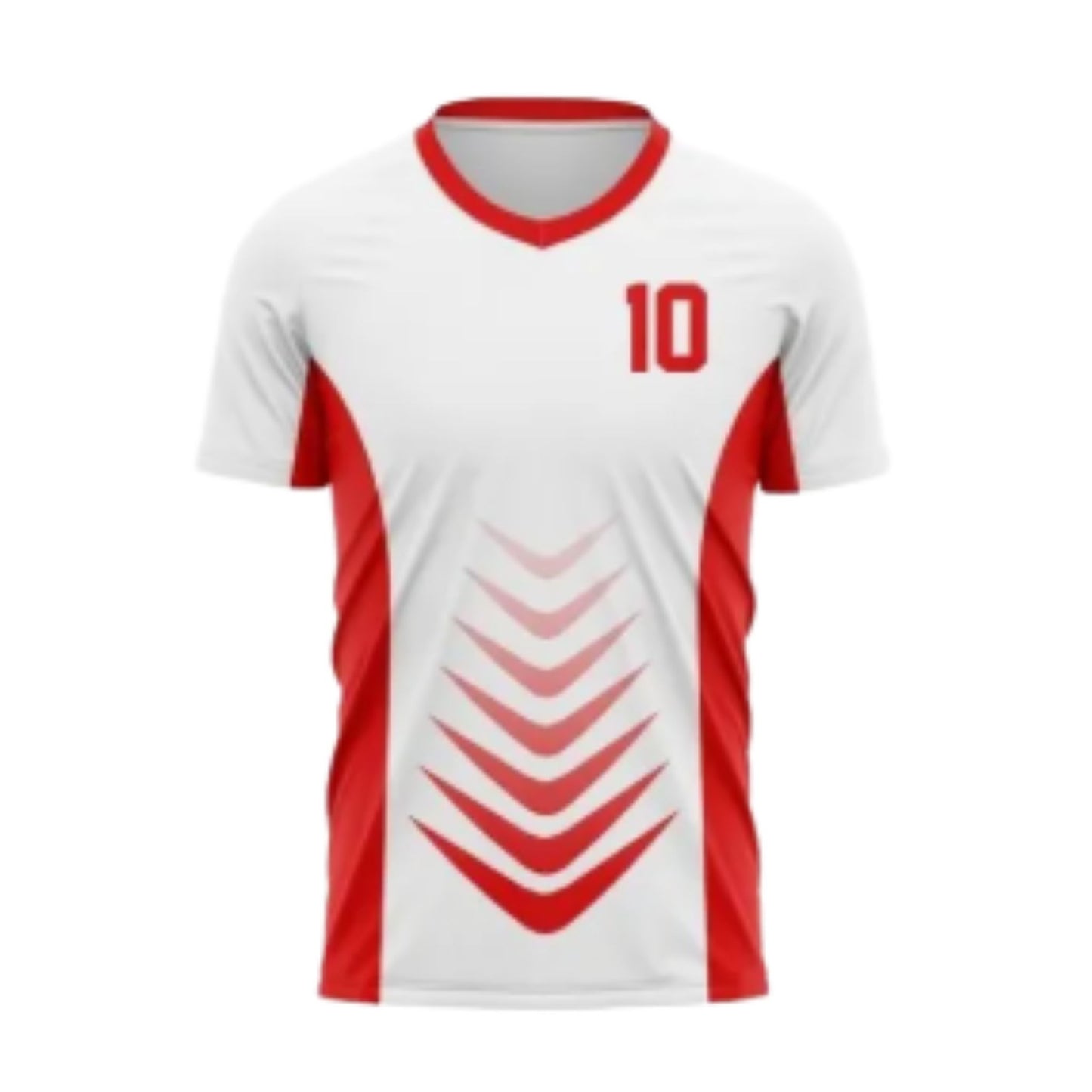 Camisa Futebol Vermelha e Branca Customizada 25/26