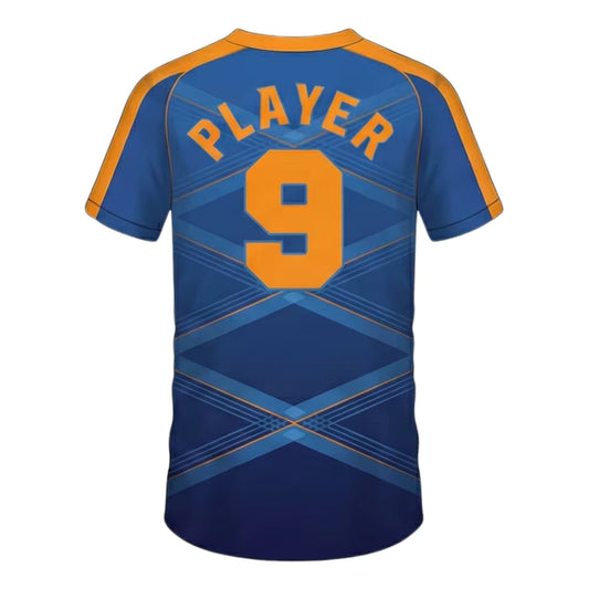 Camisa Futebol Azul e Laranja Customizado 25/26
