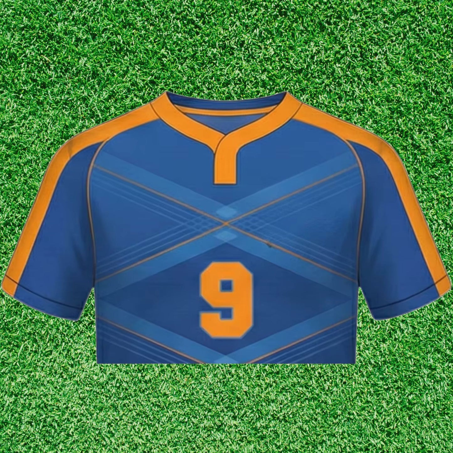 Camisa Futebol Azul e Laranja Customizado 25/26