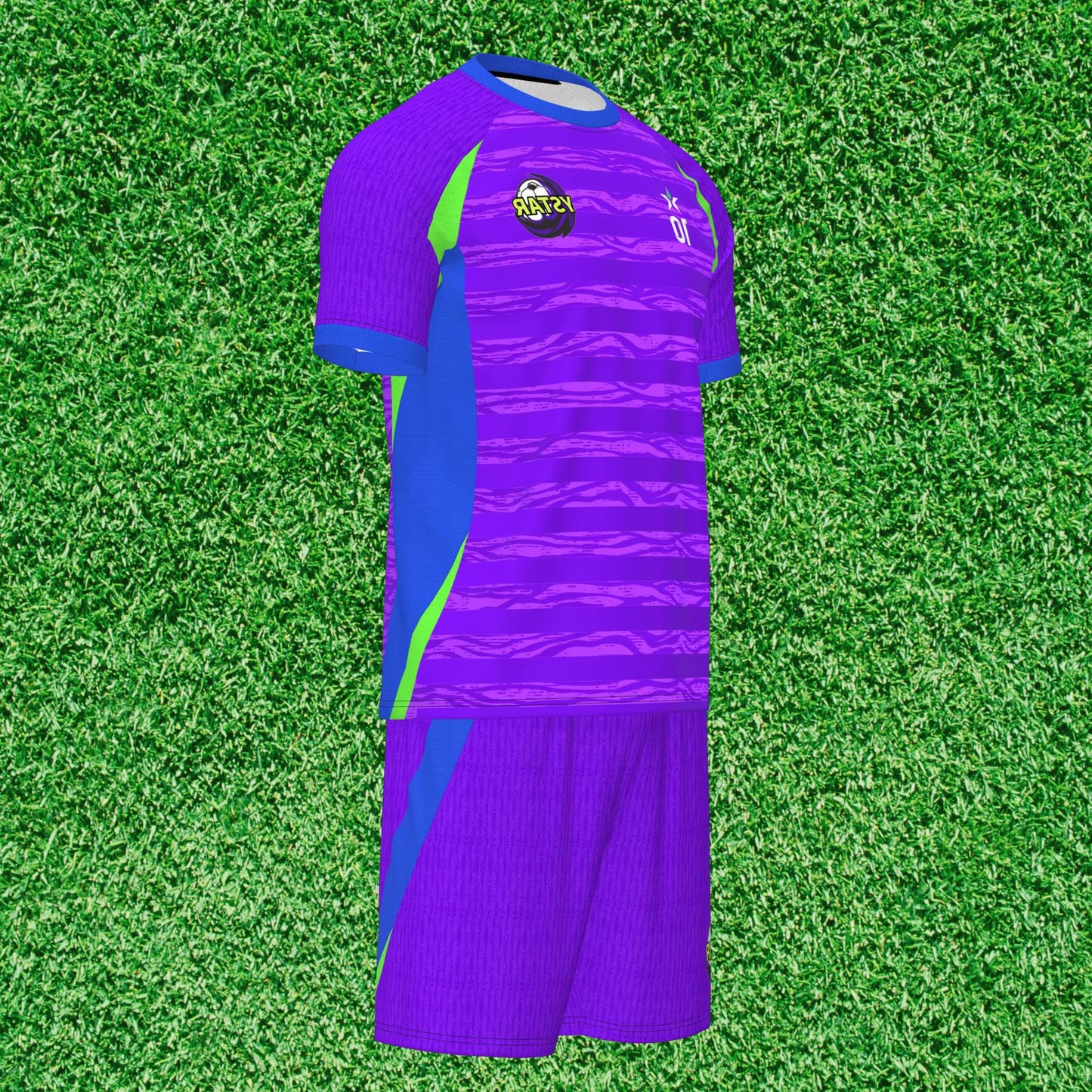 Camisa Futebol Roxo e Azul Personalizado 26/27