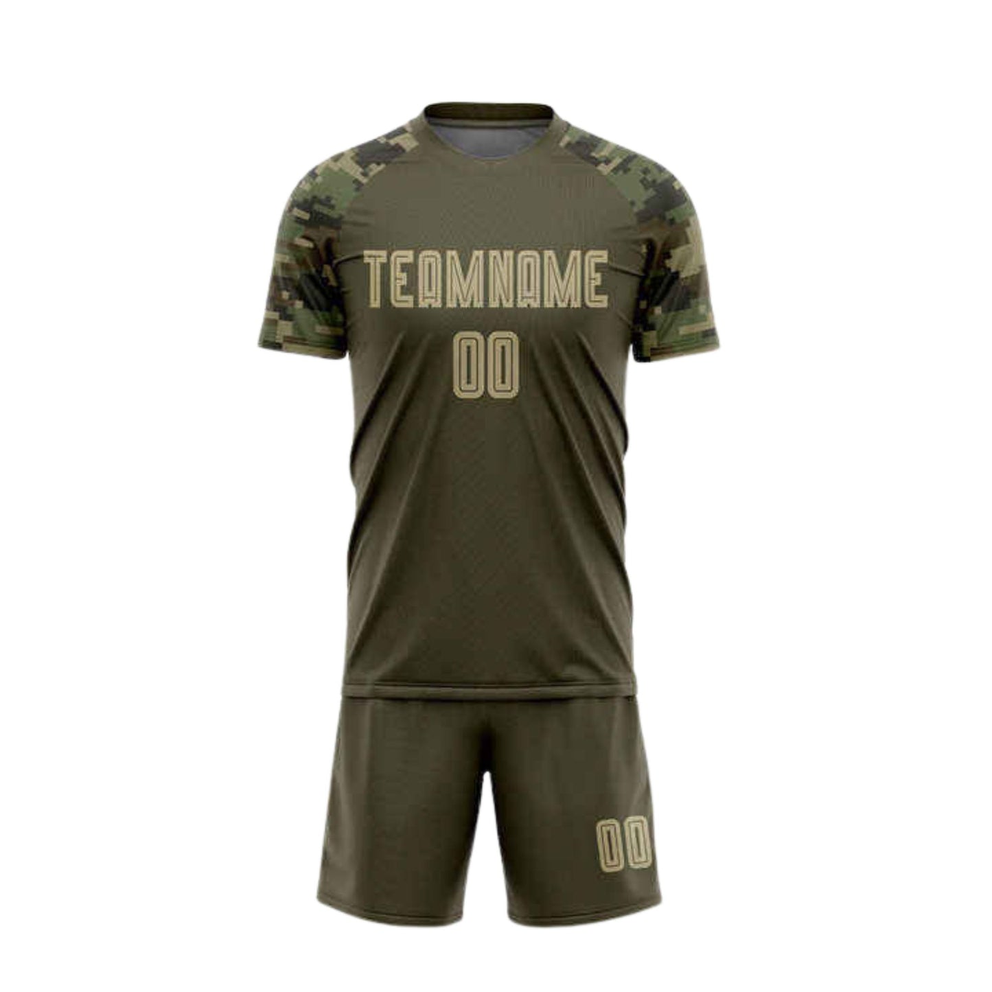Kit Esportivo Verde Exército Customizado 25/26